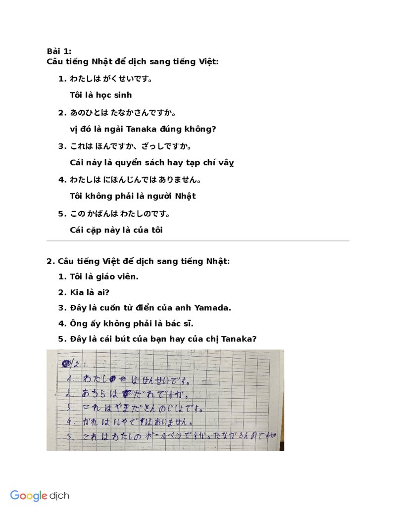 Dịch tiếng Việt sang tiếng Nhật - Chọn đúng ngôn ngữ và nhập câu tiếng Việt rõ nghĩa