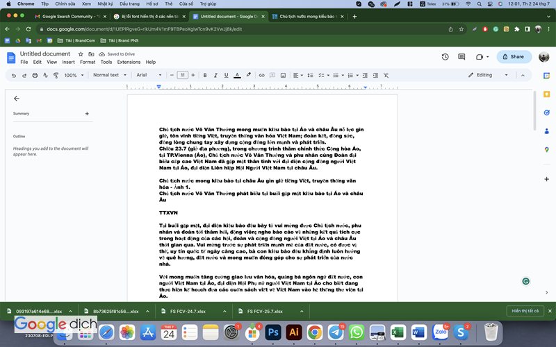 Lỗi font Google Dịch - Văn bản xuất hiện ký tự lạ hoặc sai dấu