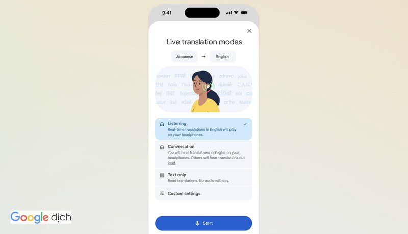 Tải Google Dịch - Bước 3: Chuẩn bị chế độ không có mạng