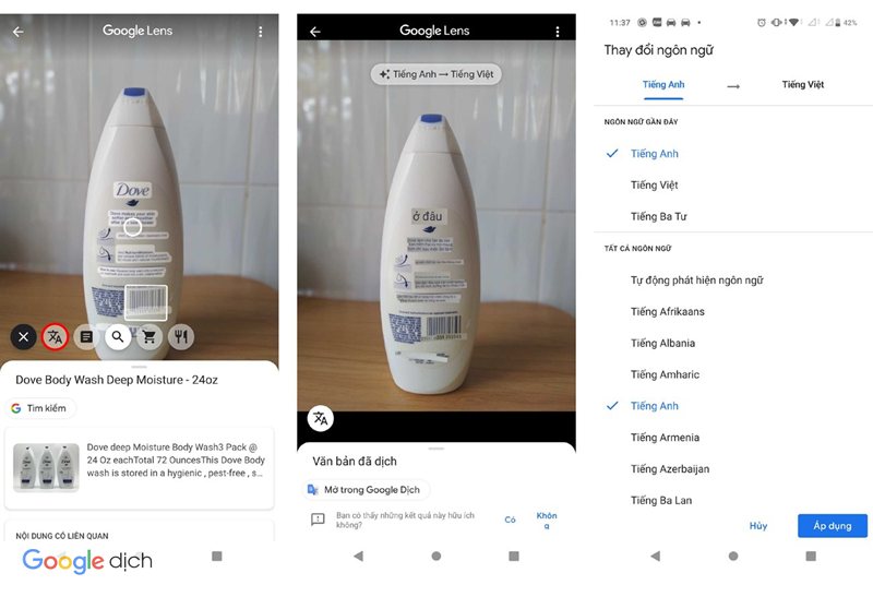 Tiện ích Google Dịch - 3. Đọc và đối chiếu kết quả